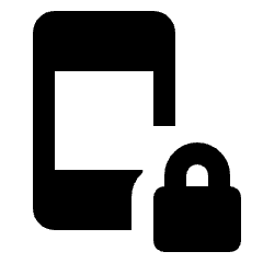 Phonelink Lock Fill Icon from Rounded Fill - Material Pro Set