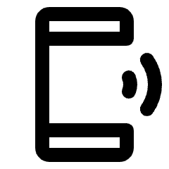 Phonelink Ring Icon from Rounded Line - Material Pro Set