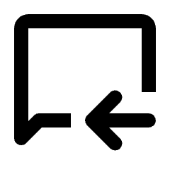 Previous Comment Icon from Rounded Line - Streamline Material Set