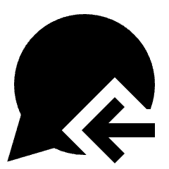 Previous Comment Alt Fill Icon from Sharp Fill - Streamline Material Set