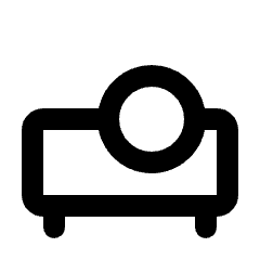 Projector Icon from Rounded Line - Streamline Material Set