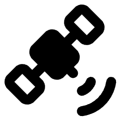 Satellite Alt Fill Icon from Rounded Fill - Streamline Material Set