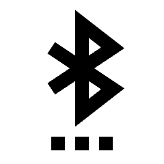 Settings Bluetooth Fill Icon from Sharp Fill - Streamline Material Set