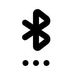 Settings Bluetooth Fill Icon from Rounded Fill - Streamline Material Set