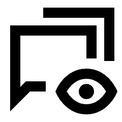 Show Hide All Comments Icon from Sharp Line - Material Pro Set