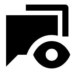 Show Hide All Comments Fill Icon from Sharp Fill - Streamline Material Set