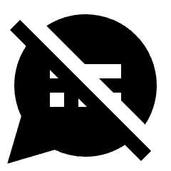 Speaker Notes Off Alt Fill Icon from Sharp Fill - Streamline Material Set