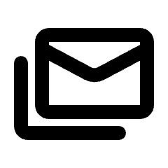 Stacked Email Icon from Rounded Line - Material Pro Set