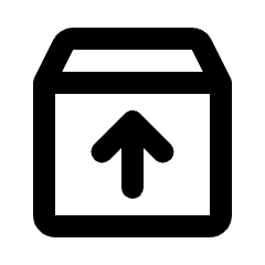 Unarchive Icon from Rounded Line - Streamline Material Set