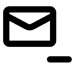 Unsubscribe Icon from Rounded Line - Material Pro Set