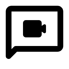 Video Chat Icon from Rounded Line - Streamline Material Set