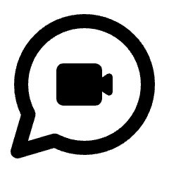 Video Chat Alt Icon from Rounded Line - Streamline Material Set