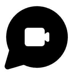 Video Chat Alt Fill Icon from Rounded Fill - Streamline Material Set