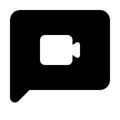 Video Chat Fill Icon from Rounded Fill - Streamline Material Set