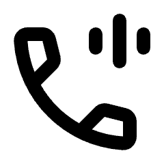 Voice Call Icon from Rounded Line - Streamline Material Set