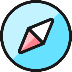 Compass Directions Icon from Ultimate Colors Set