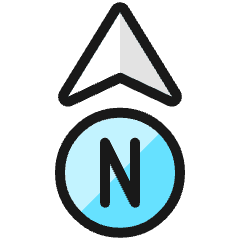 Compass North Icon from Ultimate Colors Set