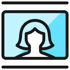 Composition Frame Woman Icon from Ultimate Colors Set