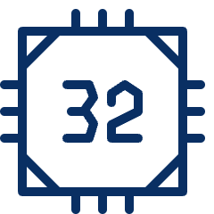 Computer Chips 32 Bit Icon from Cyber Line Set