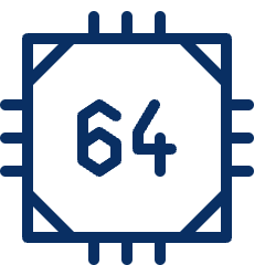 Computer Chips 64 Bit Icon from Cyber Line Set