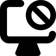 Computer Desktop Block Icon from Micro Solid Set