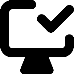 Computer Desktop Check Icon from Micro Solid Set