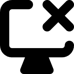 Computer Desktop Delete Icon from Micro Solid Set