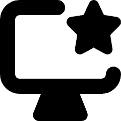 Computer Desktop Favorite Star Icon from Micro Solid Set