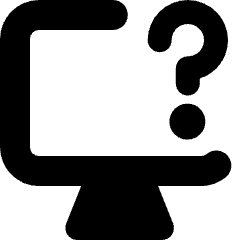 Computer Desktop Help Icon from Micro Solid Set