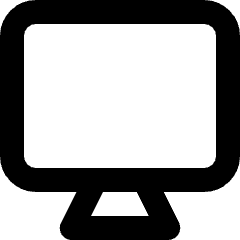 Computer Desktop Icon from Micro Line Set