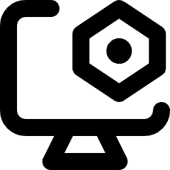 Computer Desktop Setting Icon from Micro Line Set