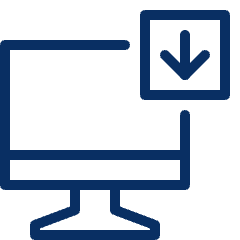 Computer Imac Download Icon from Cyber Line Set