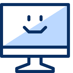 Computer Imac Smiley Face Icon from Cyber Duotone Set