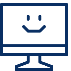 Computer Imac Smiley Face Icon from Cyber Line Set
