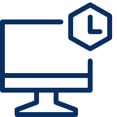 Computer Imac Time Icon from Cyber Line Set