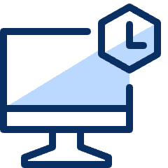 Computer Imac Time Icon from Cyber Duotone Set