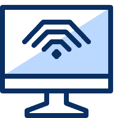 Computer Imac Wifi 1 Icon from Cyber Duotone Set