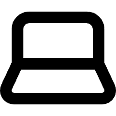 Computer Laptop Icon from Micro Line Set