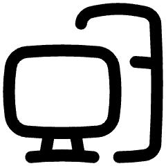 Computer Pc Desktop Icon from Flex Line Set