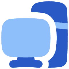 Computer Pc Desktop Icon from Flex Flat Set