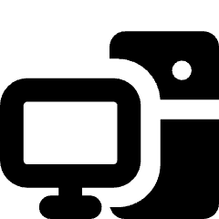Computer Pc Desktop Icon from Core Solid Set