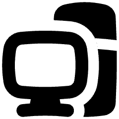 Computer Pc Desktop Icon from Flex Solid Set