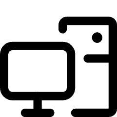 Computer Pc Desktop Icon from Core Line Set