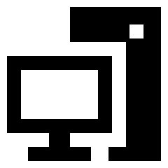 Computer Pc Desktop Icon from Sharp Solid Set