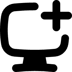 Desktop Add Icon from Flex Solid Set