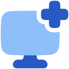 Desktop Add Icon from Plump Flat Set