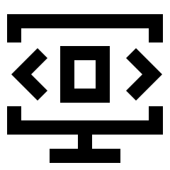 Desktop Application Icon from Sharp Line Set