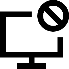 Desktop Block Icon from Sharp Line Set