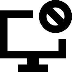 Desktop Block Icon from Sharp Solid Set