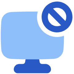 Desktop Block Icon from Plump Flat Set